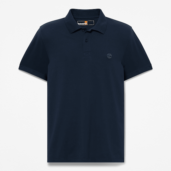 Timberland - Millers River Kurzarm-Polohemd aus Stretchmaterial für Herren in Dunkelblau, Herren, Blau, Größe: XXL