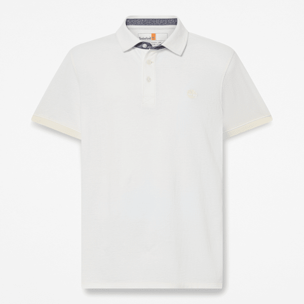 Timberland - Kurzärmeliges Baboosic Brook Oxford-Polohemd für Herren in Weiß, Herren, Weiß, Größe: M