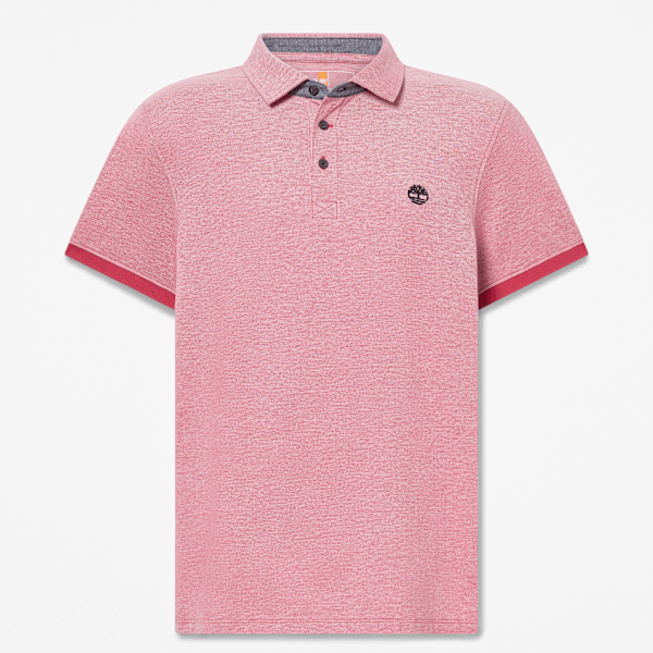 Timberland - Kurzärmeliges Baboosic Brook Oxford-Polohemd für Herren in Rot, Herren, Rot, Größe: XL