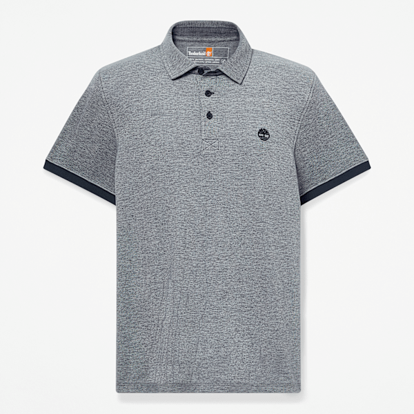 Timberland - Kurzärmeliges Baboosic Brook Oxford-Polohemd für Herren in Dunkelblau, Herren, Blau, Größe: L