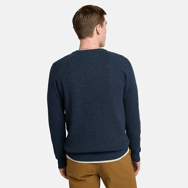Phillips Brook Raglan Sleeve Crewneck Jumper for Men in Dark Blue