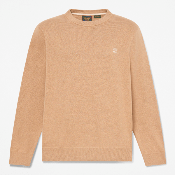 Timberland - Williams River Baumwollpullover mit Rundhalsausschnitt für Herren in Hellbraun, Herren, Braun, Größe: L