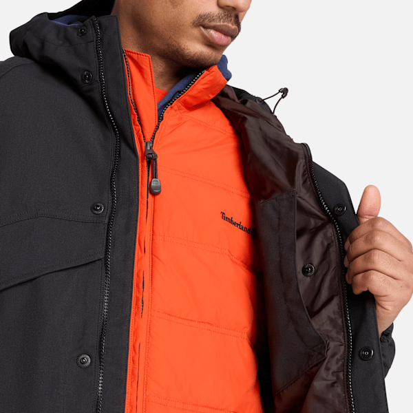 Weatherline Archive-Inspired Parka for Men in Black