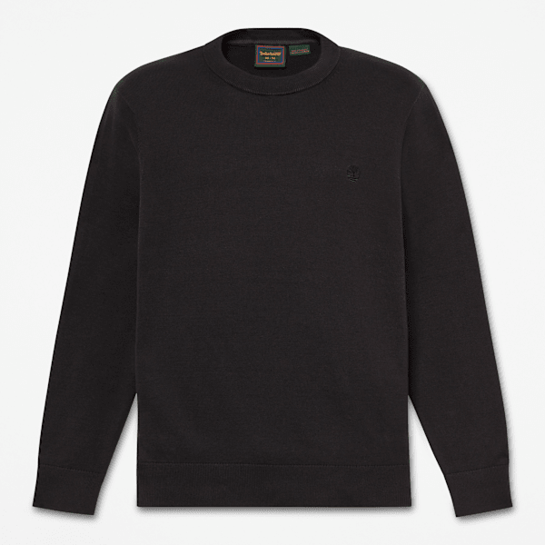 Timberland - Williams River Baumwollpullover mit Rundhalsausschnitt für Herren in Schwarz, Herren, Schwarz, Größe: L