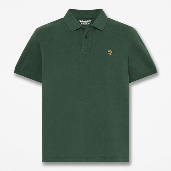 Timberland - Millers River Kurzarm-Polohemd für Herren in Dunkelgrün, Herren, Grün, Größe: S