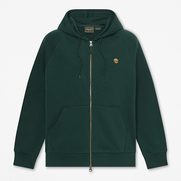 Exeter River Full-Zip Hoodie for Men in Dark Green