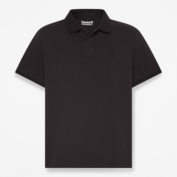 Timberland - Millers River Kurzarm-Polohemd für Herren in Schwarz, Herren, Schwarz, Größe: L