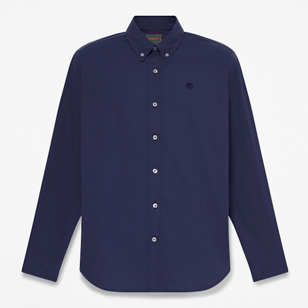 Timberland - Long-Sleeve Poplin Shirt for Men in Dark Blue, Man, Blue, Size: M