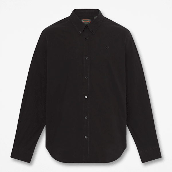 Timberland - Long-Sleeve Poplin Shirt for Men in Black, Man, Black, Size: XL