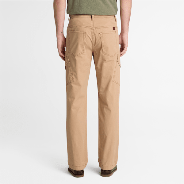 Claremont Slim Twill Chino Trouser for Men in Light Brown