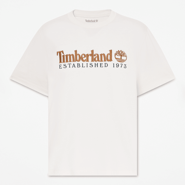 Timberland - Established 1973 Embroidered Short-Sleeve T-Shirt for Men in White, Man, White, Size: M