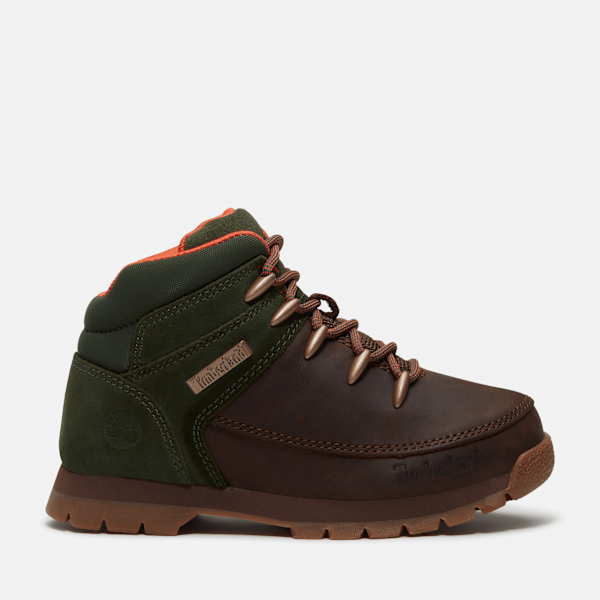 Timberland Timberland - Euro Sprint Boot for Youth in Dark Brown/Dark Green, Brown
