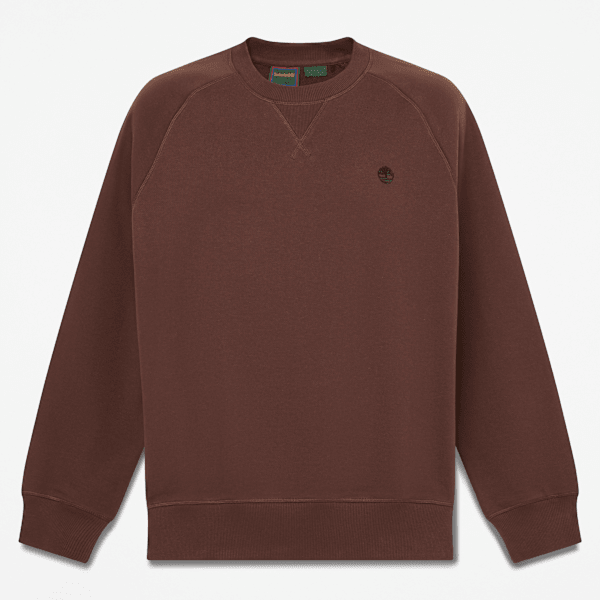 Exeter River Crew Sweatshirt for Men in Dark Brown