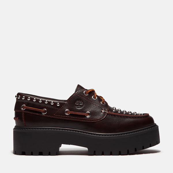 Timberland Timberland - Stone Street Platform Boat Shoe for Women in Burgundy, Woman, Burgundy