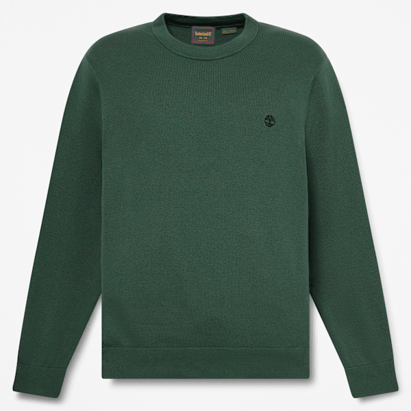 Timberland - Williams River Baumwollpullover mit Rundhalsausschnitt für Herren in Grün, Herren, Grün, Größe: L