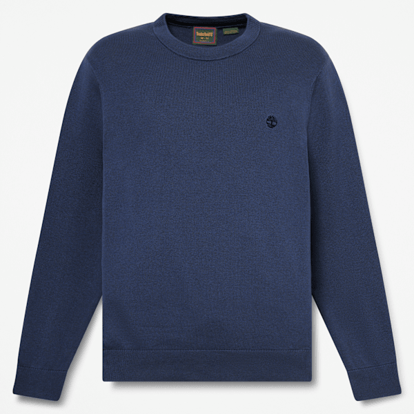 Timberland - Williams River Baumwollpullover mit Rundhalsausschnitt für Herren in Dunkelblau, Herren, Blau, Größe: L