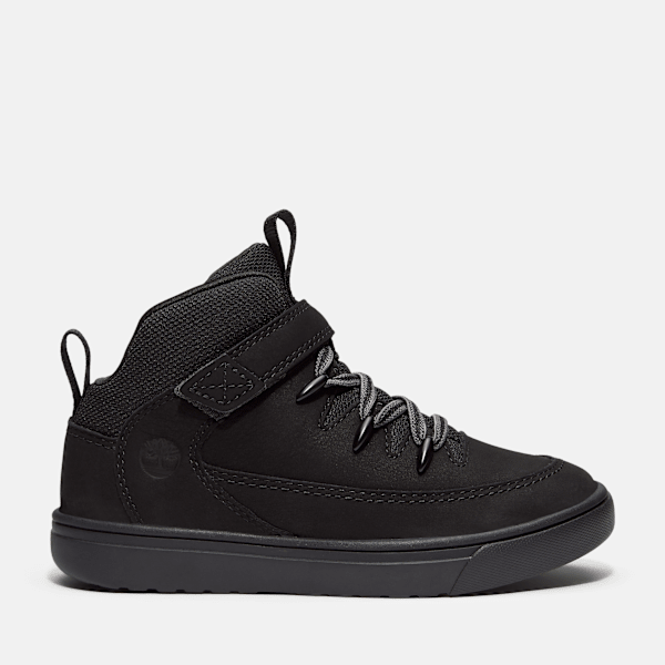 Timberland Timberland - Lisbon Street Mid Hook-and-Loop Trainer for Youth in Black, Black