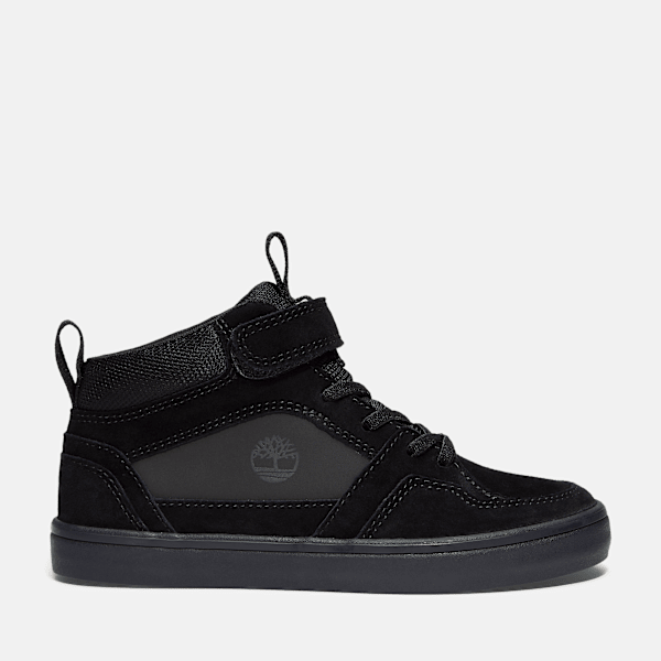 Timberland Timberland - Stone Jump Mid Hook-and-Loop Trainer for Youth in Black, Black