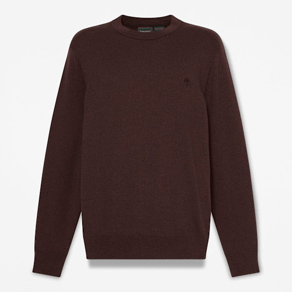 Timberland - Williams River Baumwollpullover mit Rundhalsausschnitt für Herren in Dunkelbraun, Herren, Braun, Größe: S