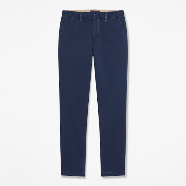Claremont Slim Twill Chino Trouser for Men in Dark Blue
