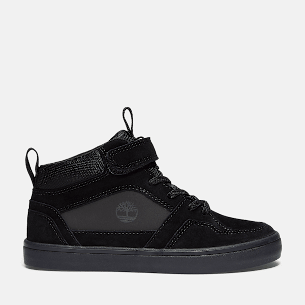 Timberland Timberland - Stone Jump Mid Hook-and-Loop Trainer for Junior in Black, Black