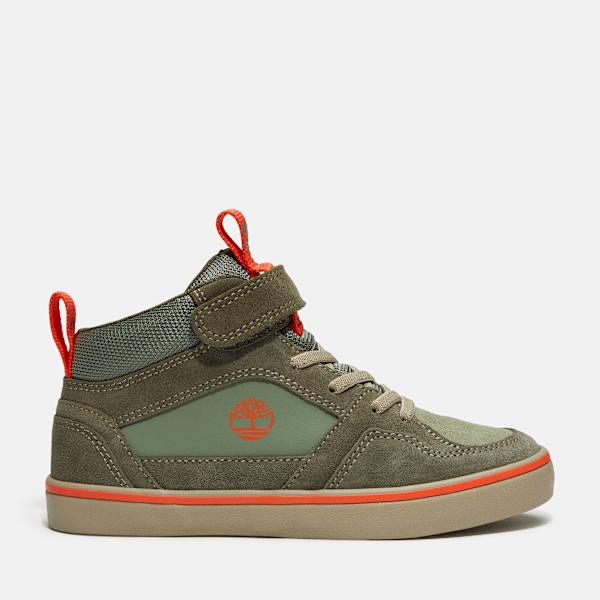 Timberland Timberland - Stone Jump Mid Hook-and-Loop Trainer for Toddler in Light Green/Dark Green, Grey