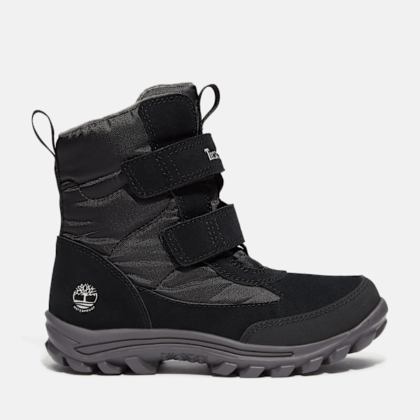 Timberland Chillberg Hook-and-Loop Snow Boot for Toddler in Black, Black