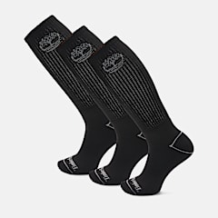 Bowden 3-Pack Tree Logo Full Cushion Crew Sock in Black