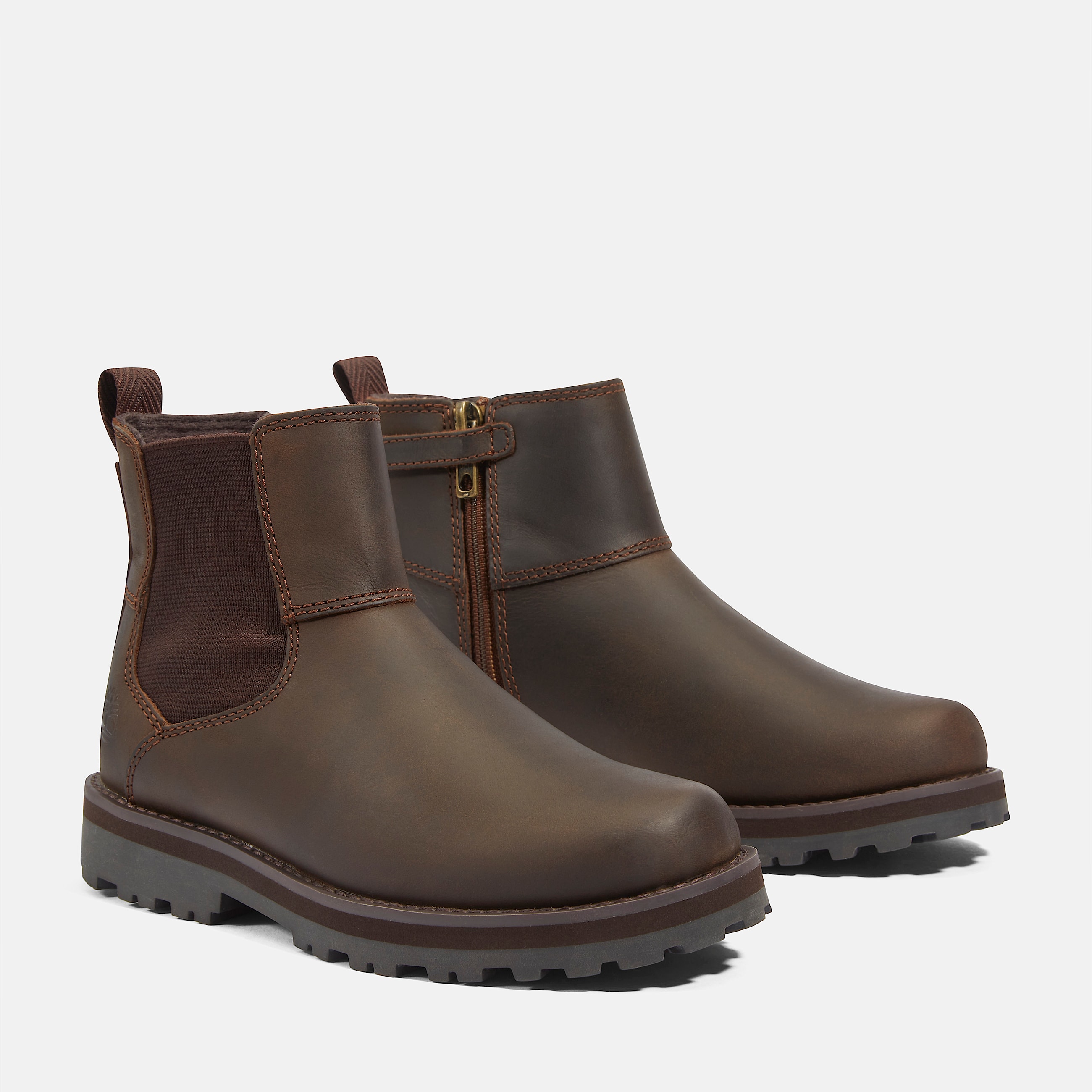 Courma Kid Chelsea Boot for Youth in Dark Brown TBL Brown ALT3