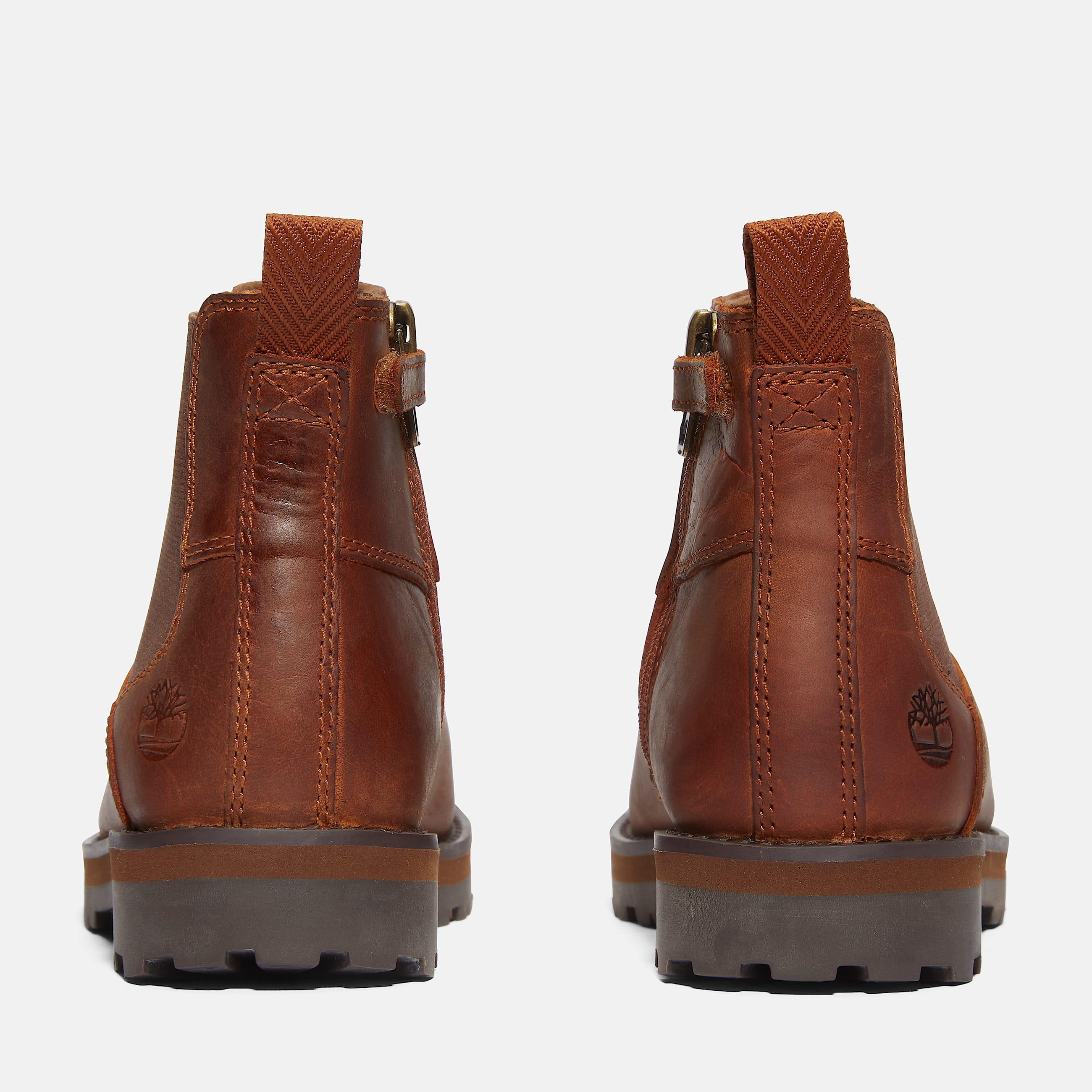 Courma Chelseaboot voor kids in zwart TBL bruin ALT4