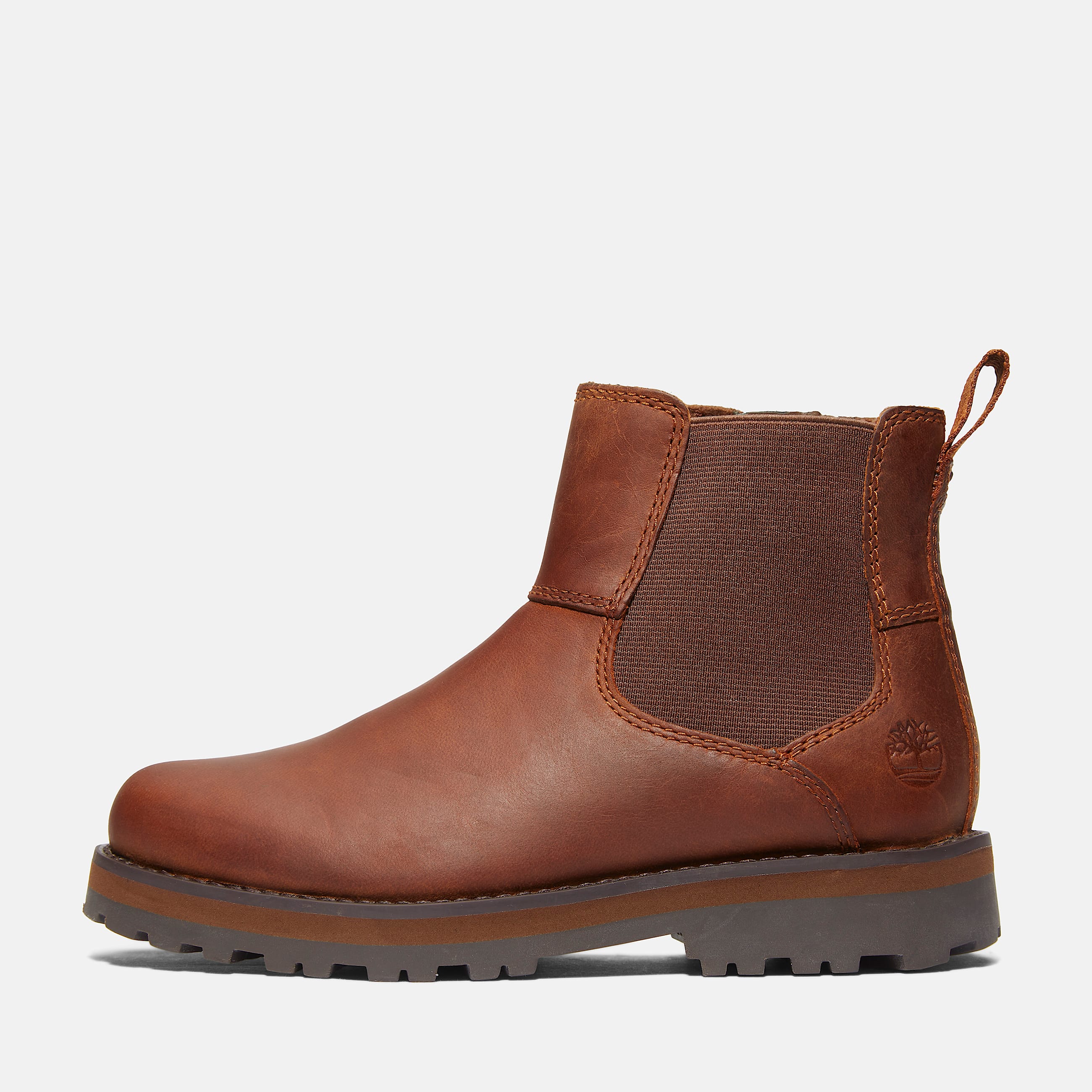 Courma Chelseaboot voor kids in zwart TBL bruin ALT7