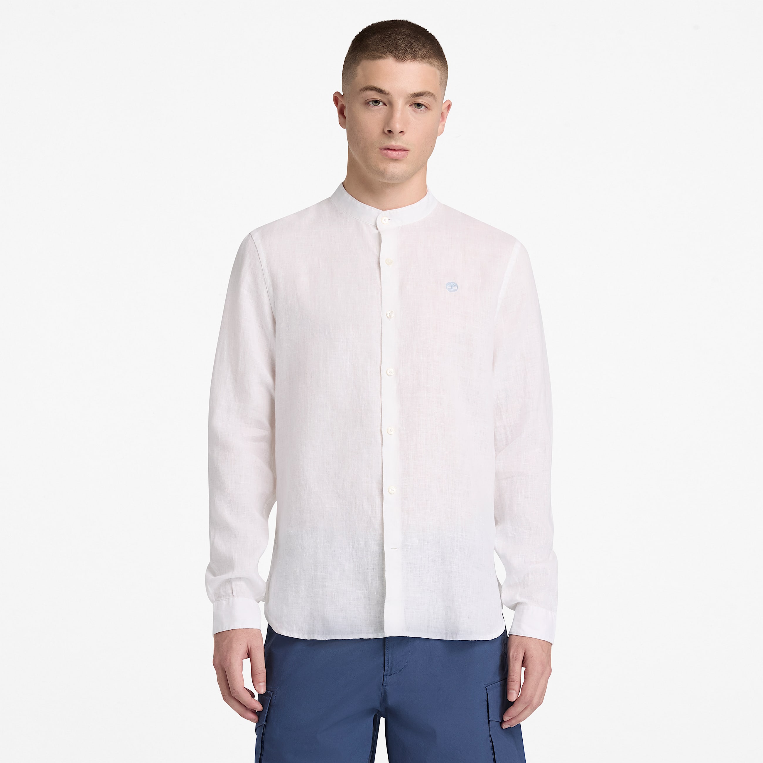 Mill Brook Leinenhemd fr Herren in Wei TBL Wei ALT1