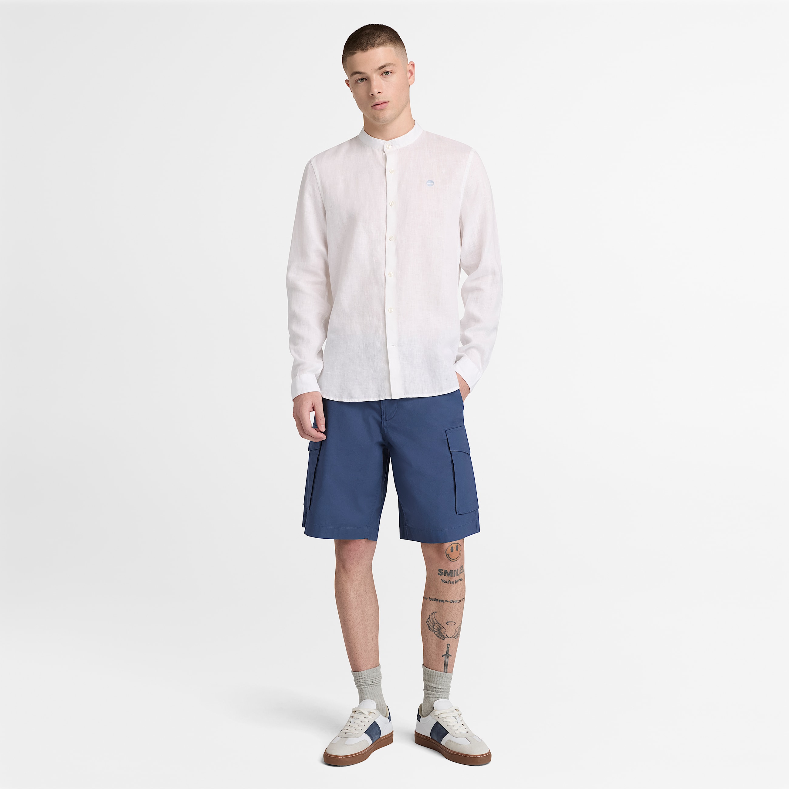 Mill Brook Leinenhemd fr Herren in Wei TBL Wei ALT2