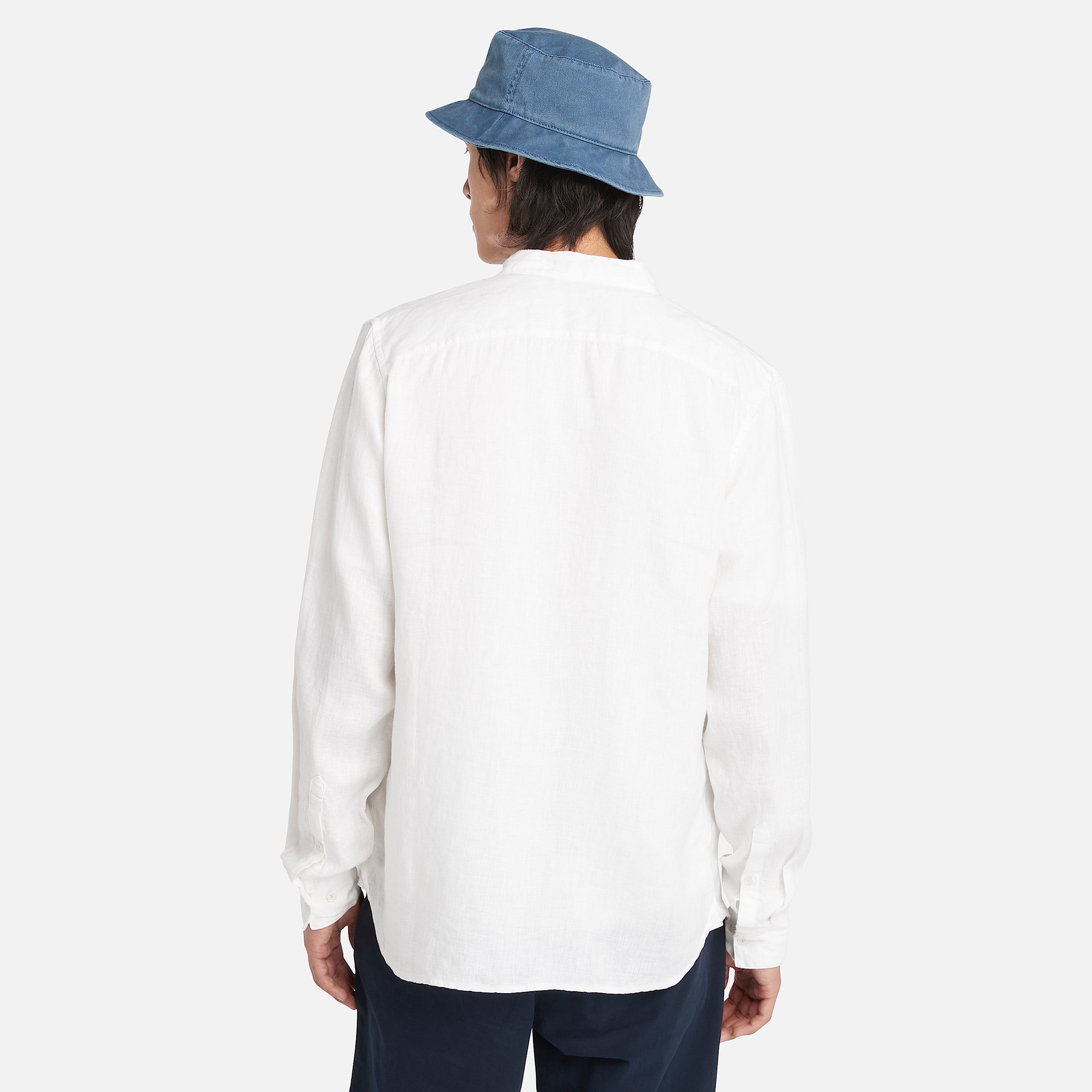 Mill Brook Linen Shirt for Men in White TBL White ALT9