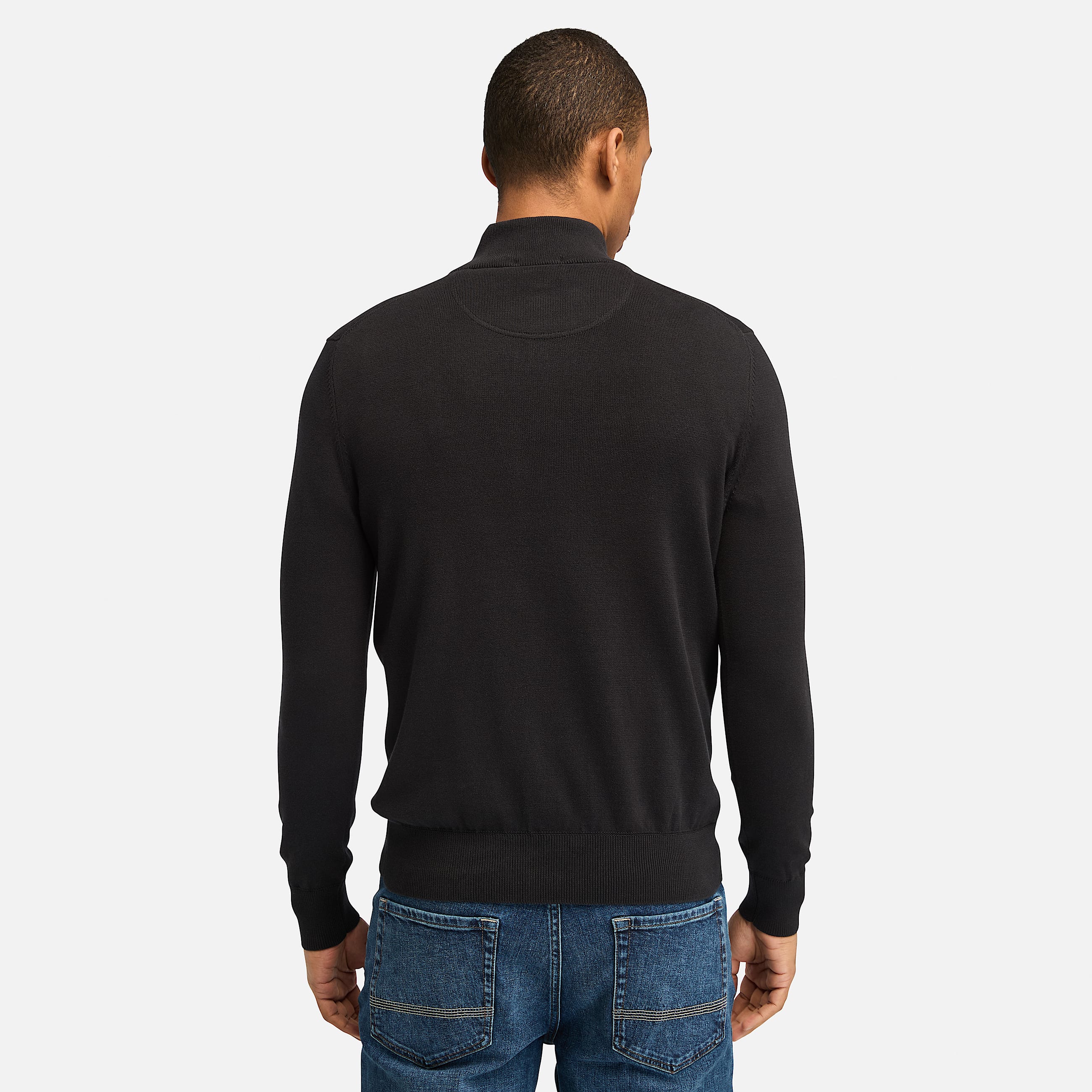 Williams River QuarterZip Jumper for Men in BlackPavement TBL Black ALT9