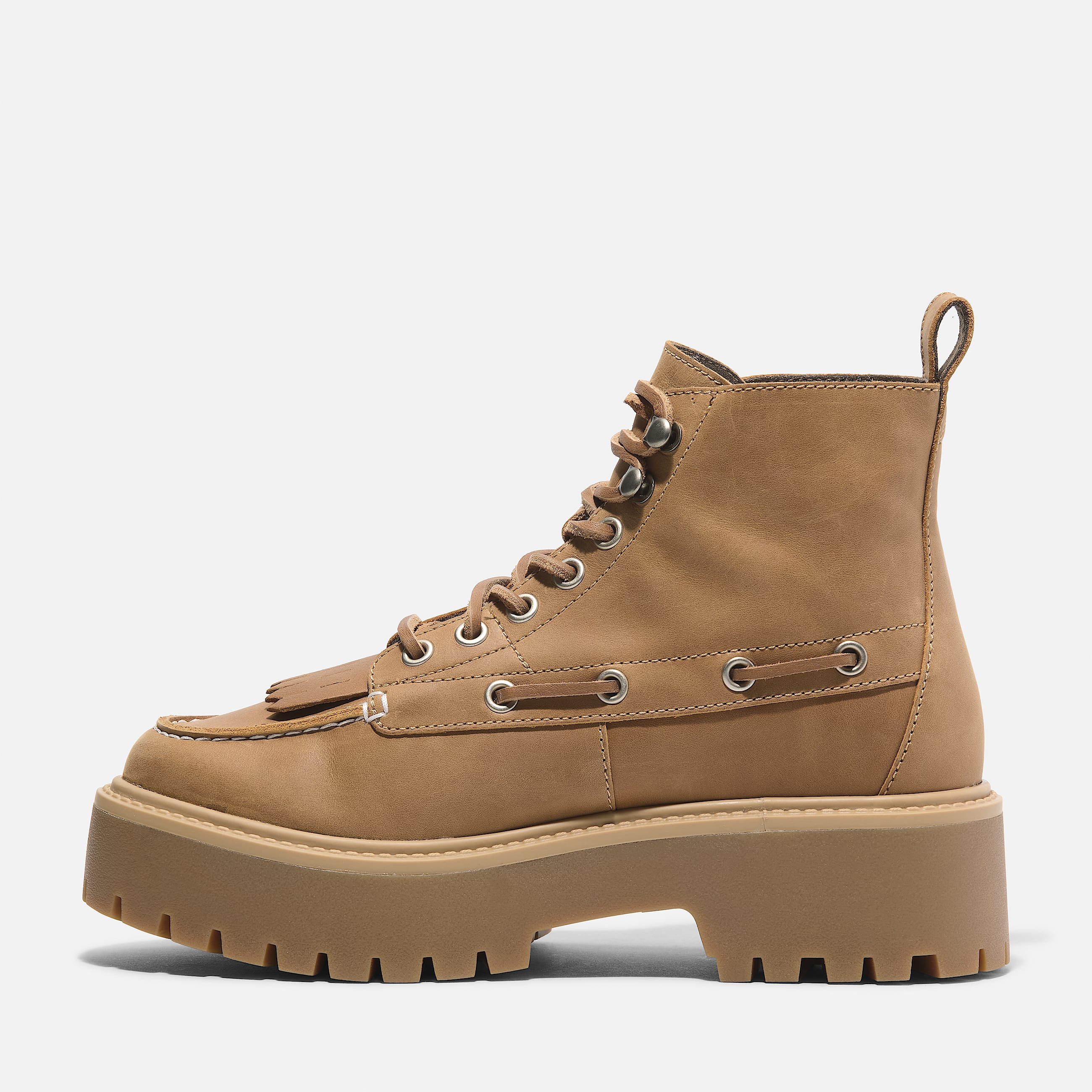 Stone Street Platform Kiltie Boot for Women in Yellow TBL Yellow ALT5