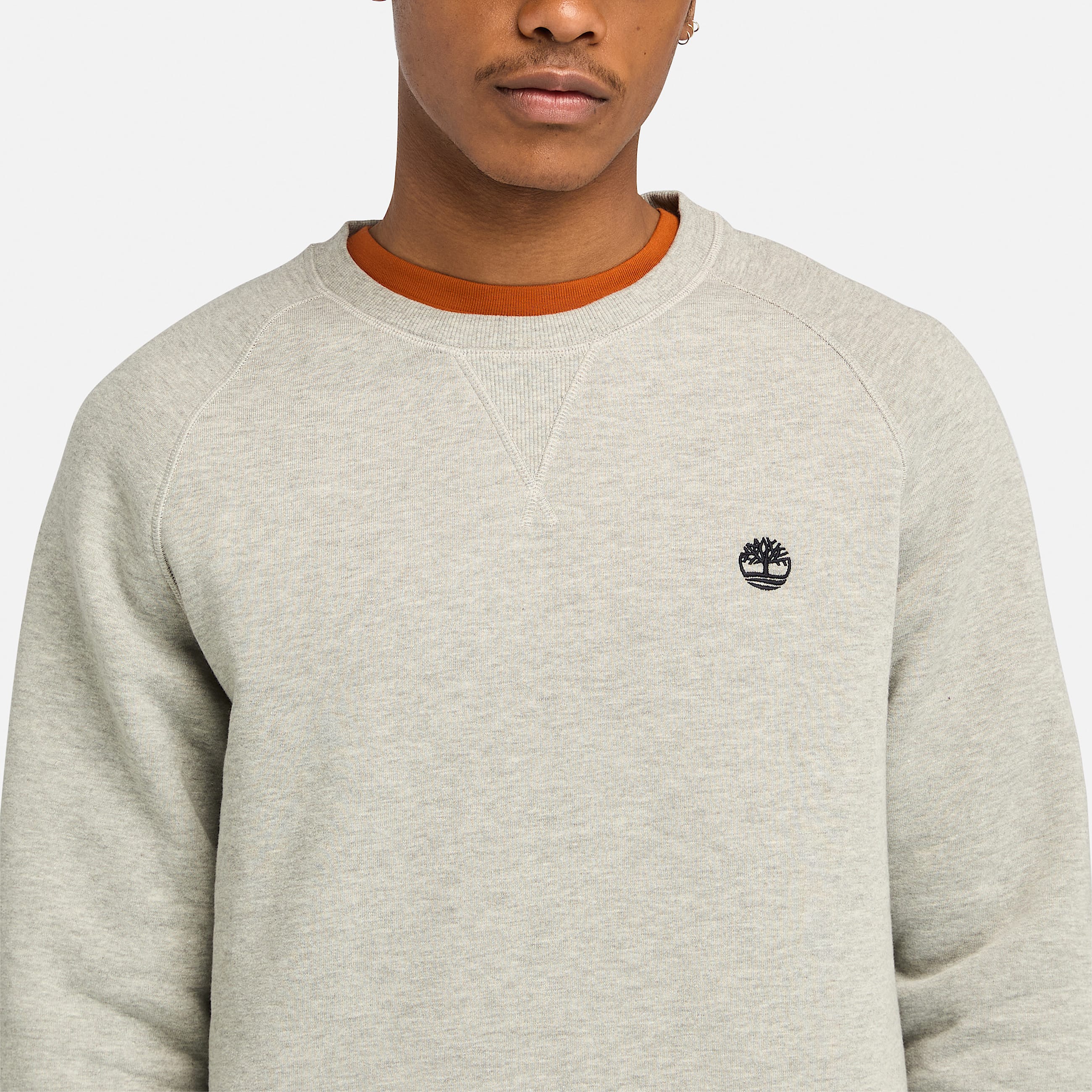 Exeter River Brushed Back Crewneck Sweatshirt for Men in Dark Grey TBL Grey ALT2