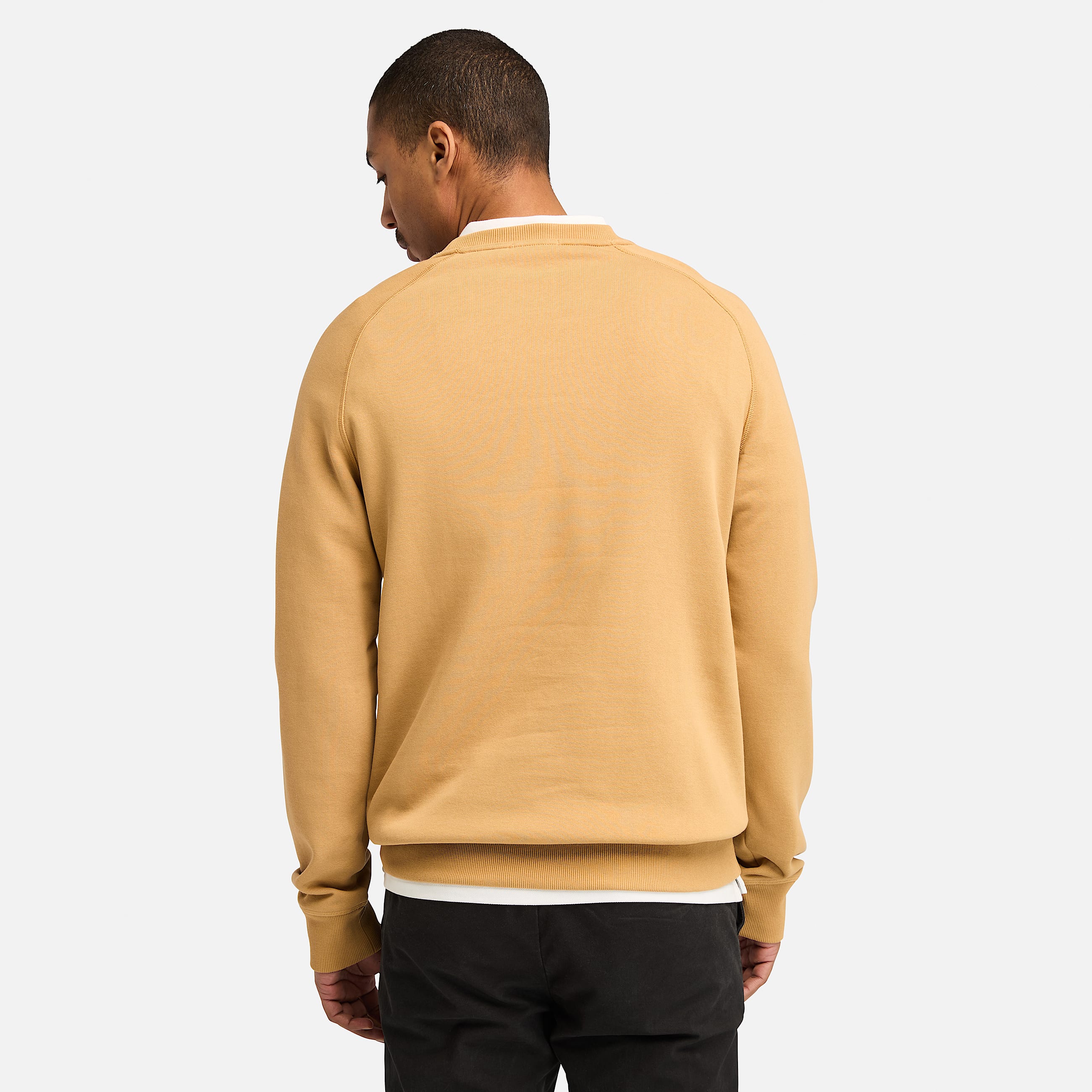 Sweat  col rond et envers bross Exeter River pour homme en jaune TBL jaune ALT9