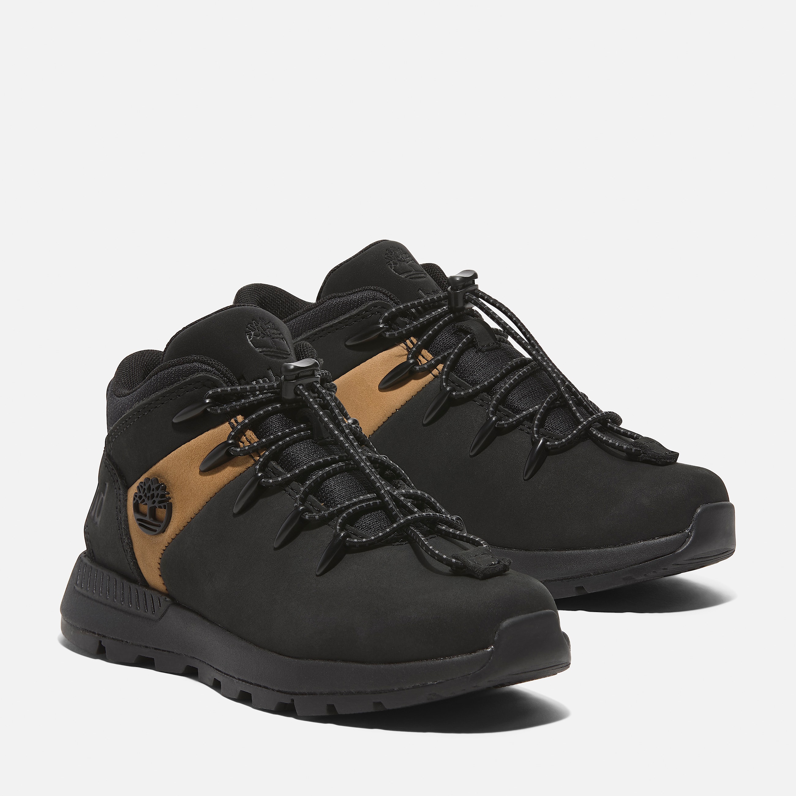 Basket mihaute lastique Sprint Trekker pour enfant en noirjaune TBL noir ALT3