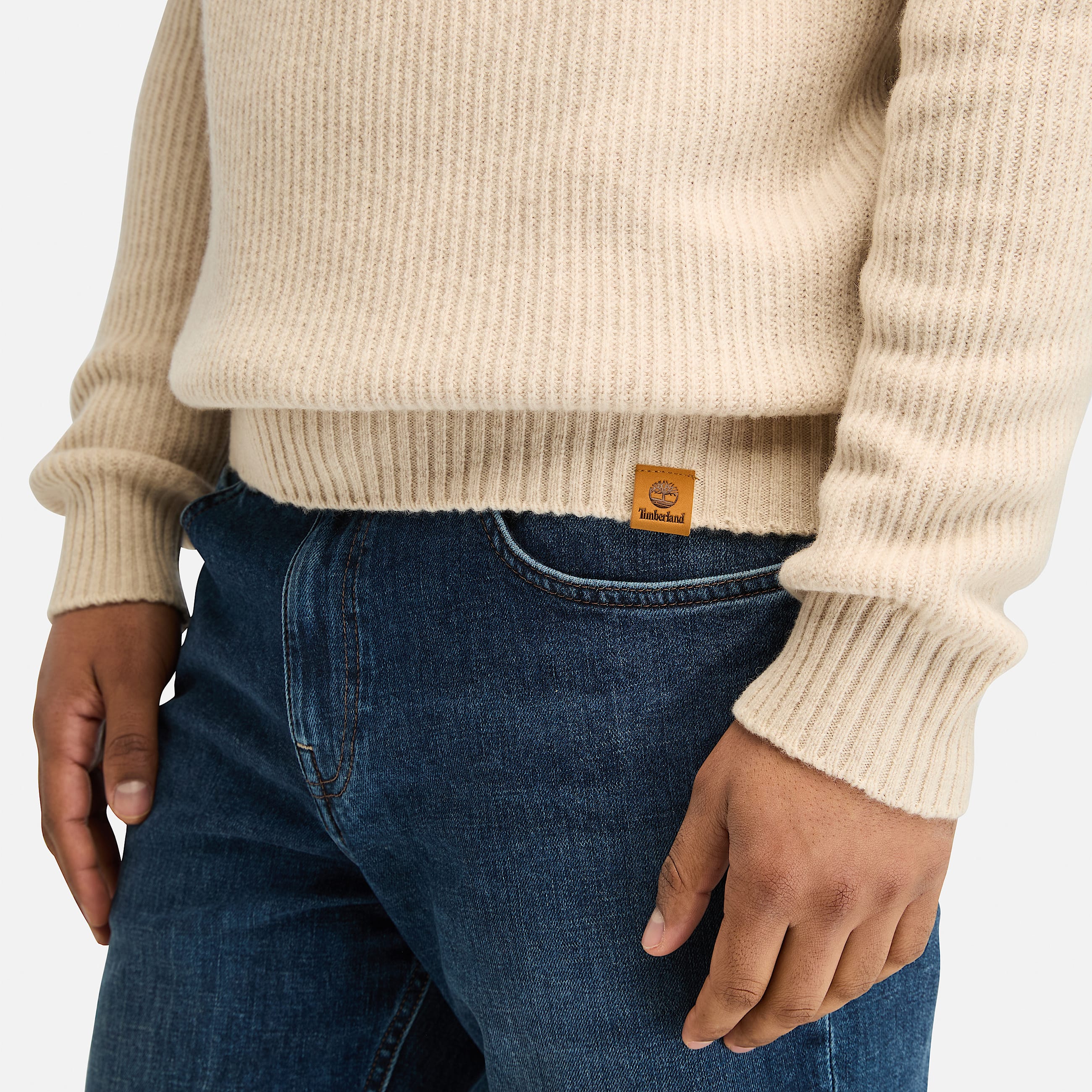 Phillips Brook Raglan Sleeve Crewneck Jumper for Men in Beige TBL Beige ALT2