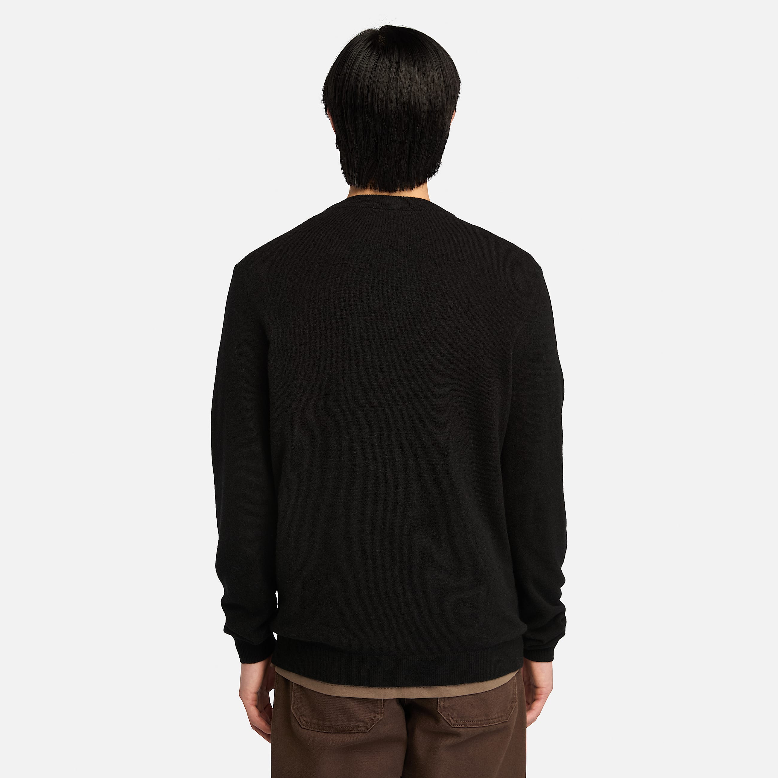 Pull en laine mrinos  col rond Cohas Brook Timberland pour homme en noir TBL noir ALT9