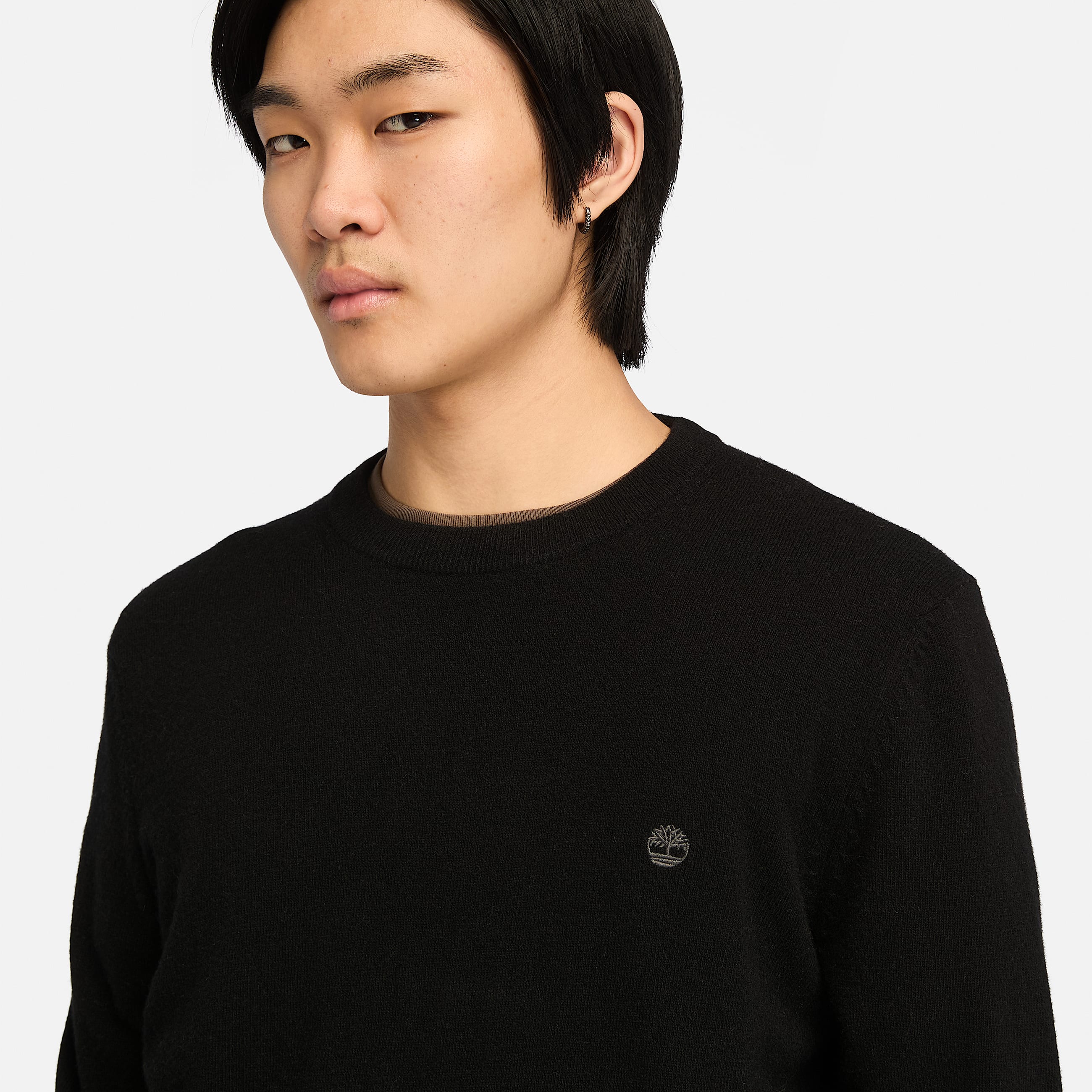 Timberland Cohas Brook Merino Crewneck Jumper for Men in Black TBL Black ALT2