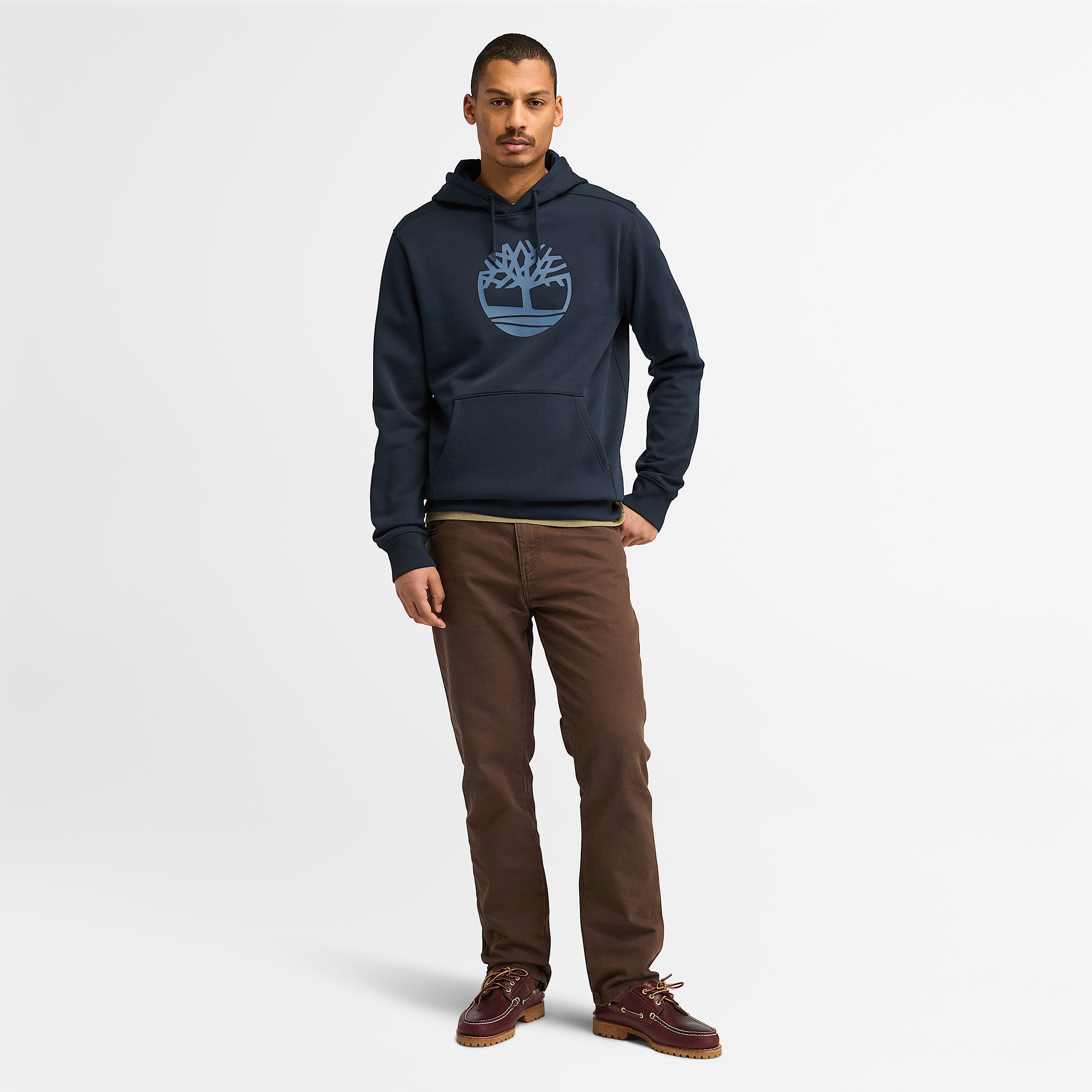 Kennebec River Tree Logo Hoodie for Men in Dark Blue TBL Blue ALT1