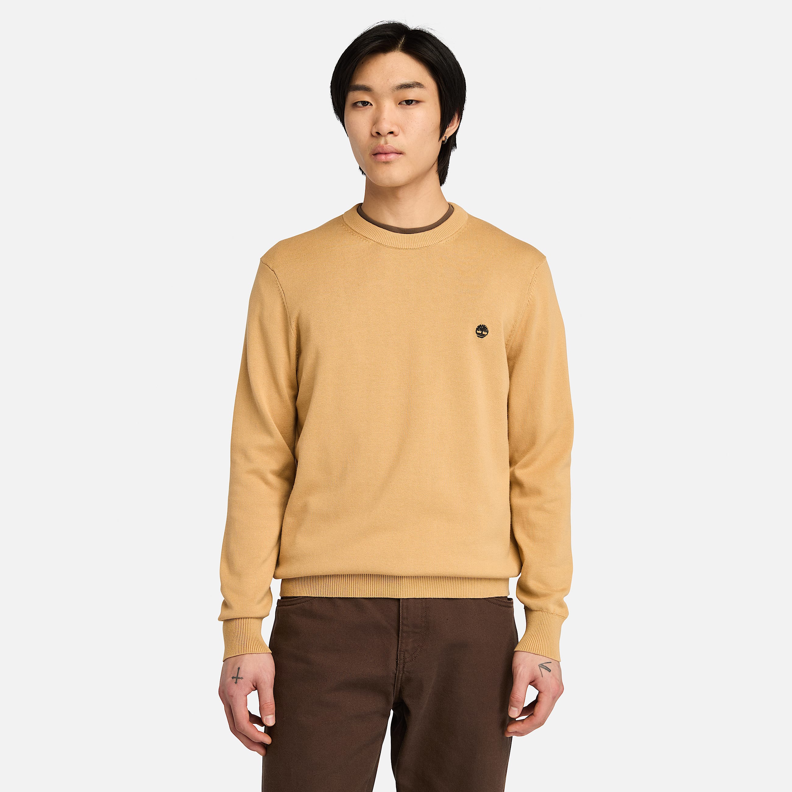 Williams River Cotton Jumper for Men in Yellow TBL Yellow HERO