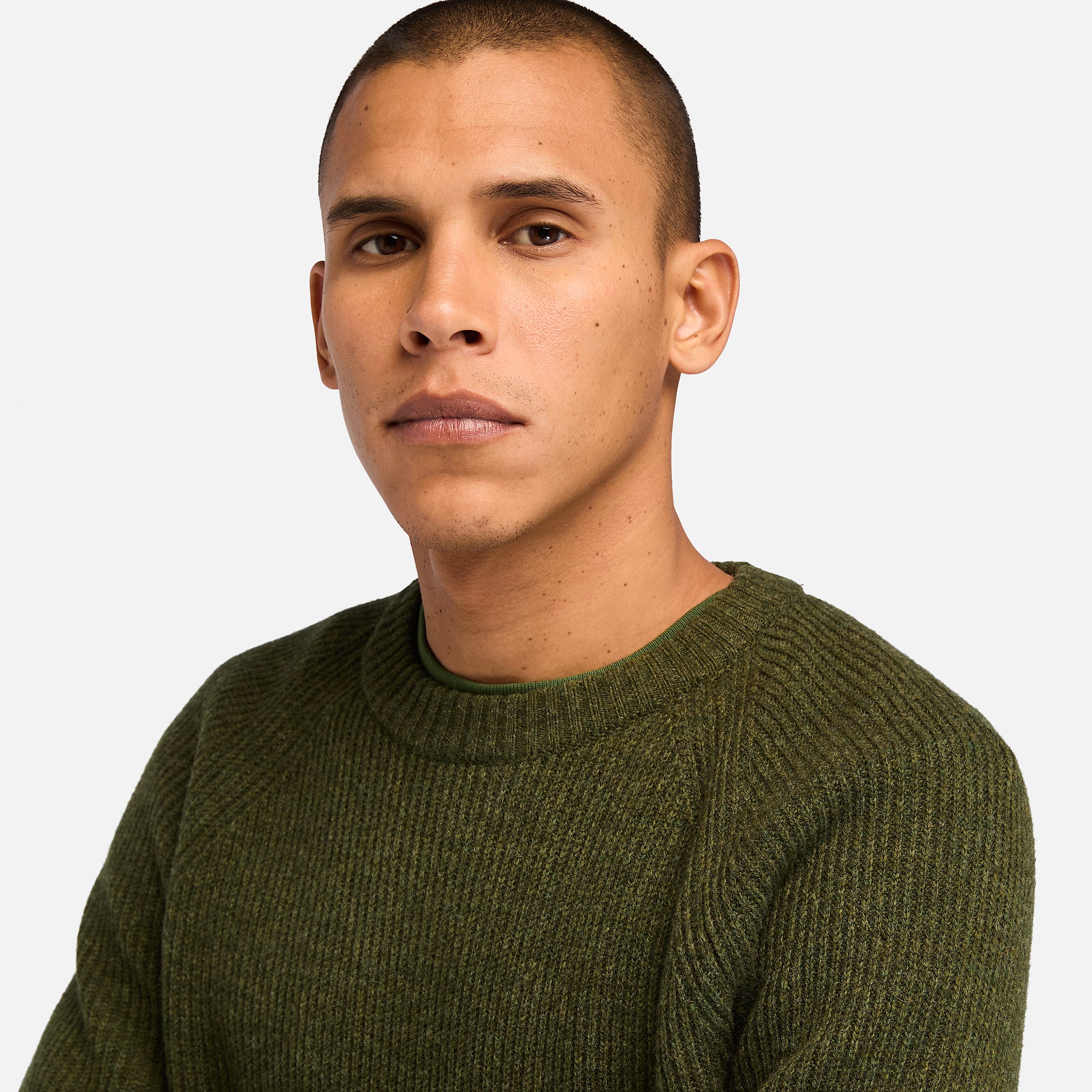 Pull  col rond et manches raglan Phillips Brook pour homme en vert fonc TBL Verte ALT2