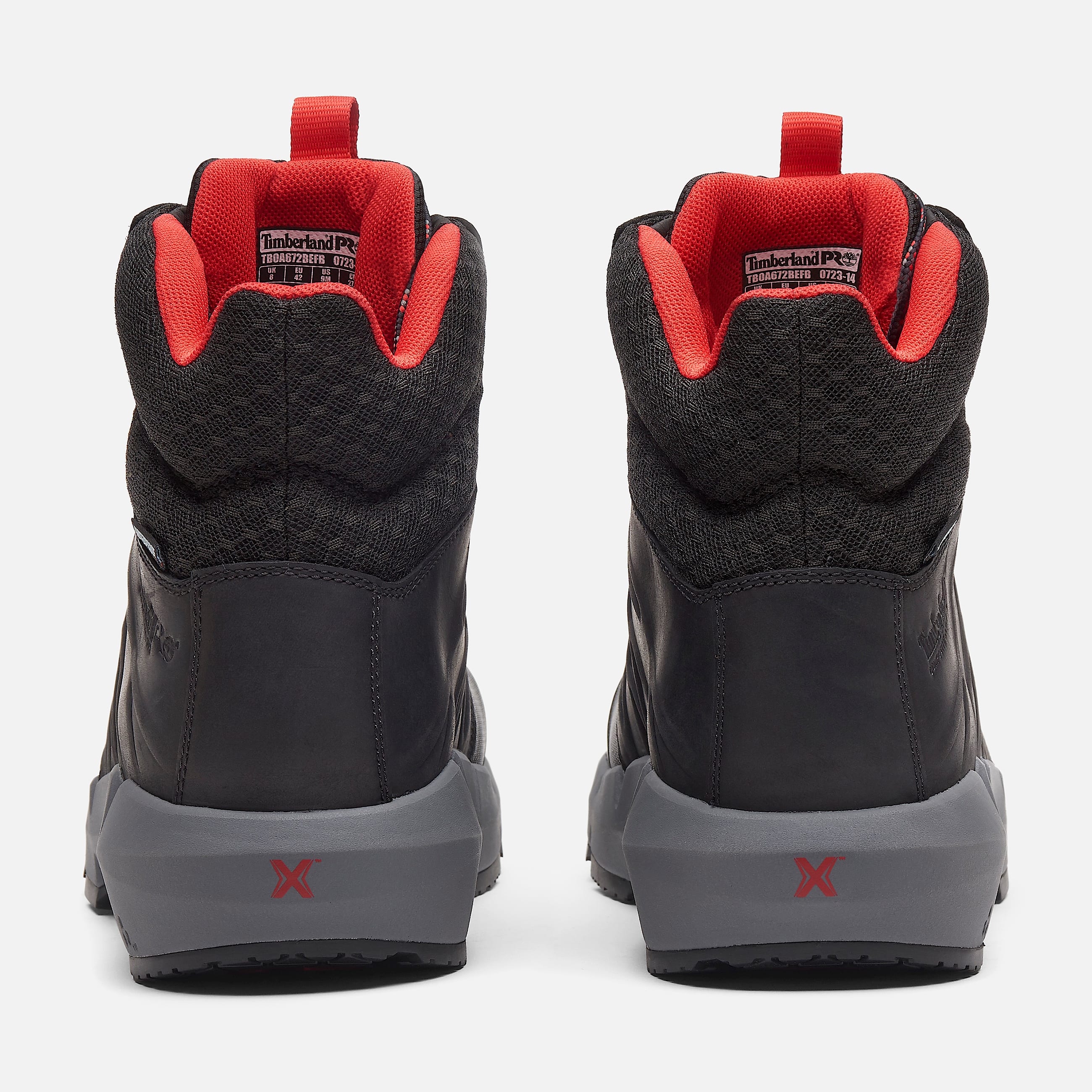 Wasserfester Timberland PRO Morphix 6Inch Work Boot mit Zehenschutz aus Verbundwerkstoff fr Herren in SchwarzRot TBL Schwarz ALT4