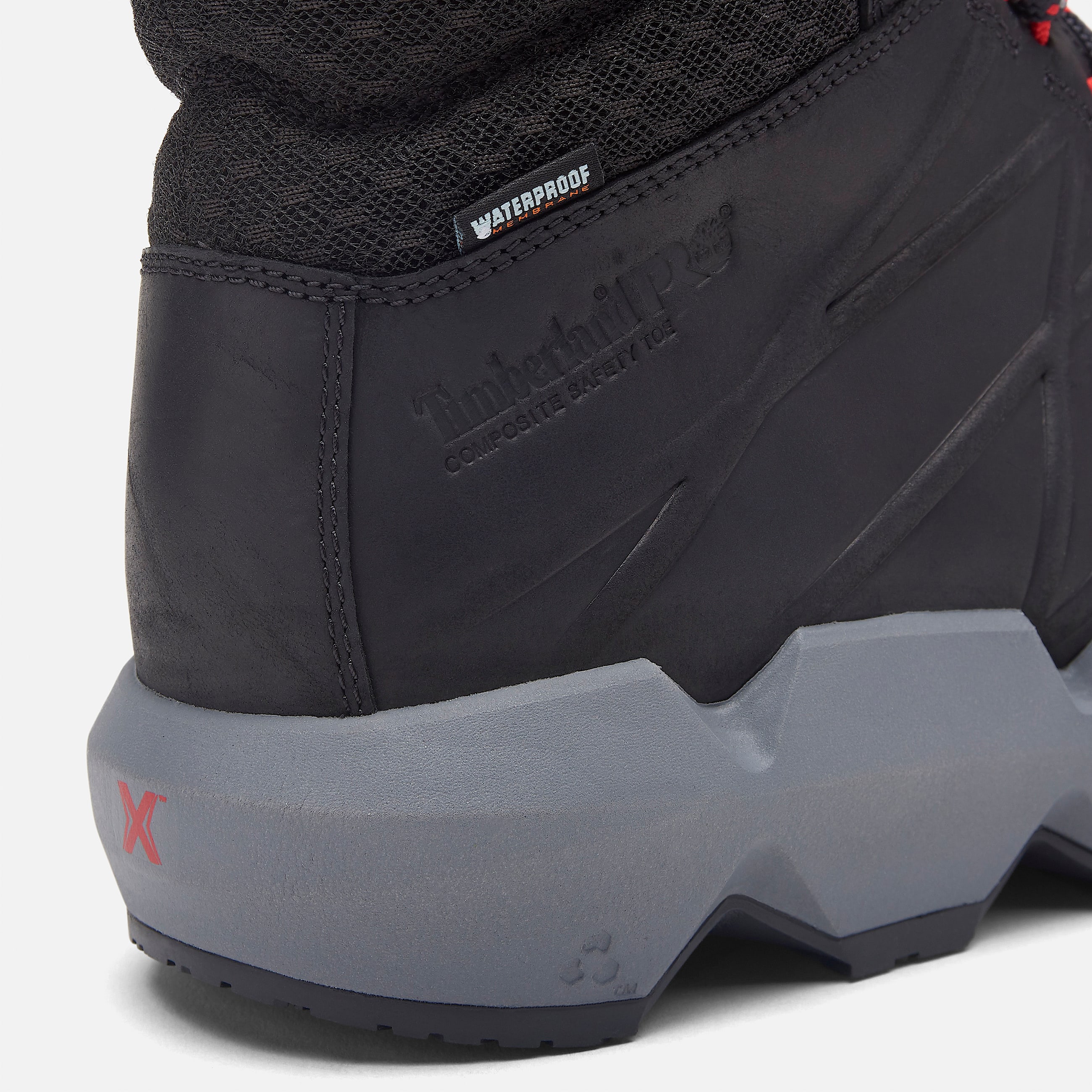 Wasserfester Timberland PRO Morphix 6Inch Work Boot mit Zehenschutz aus Verbundwerkstoff fr Herren in SchwarzRot TBL Schwarz ALT6