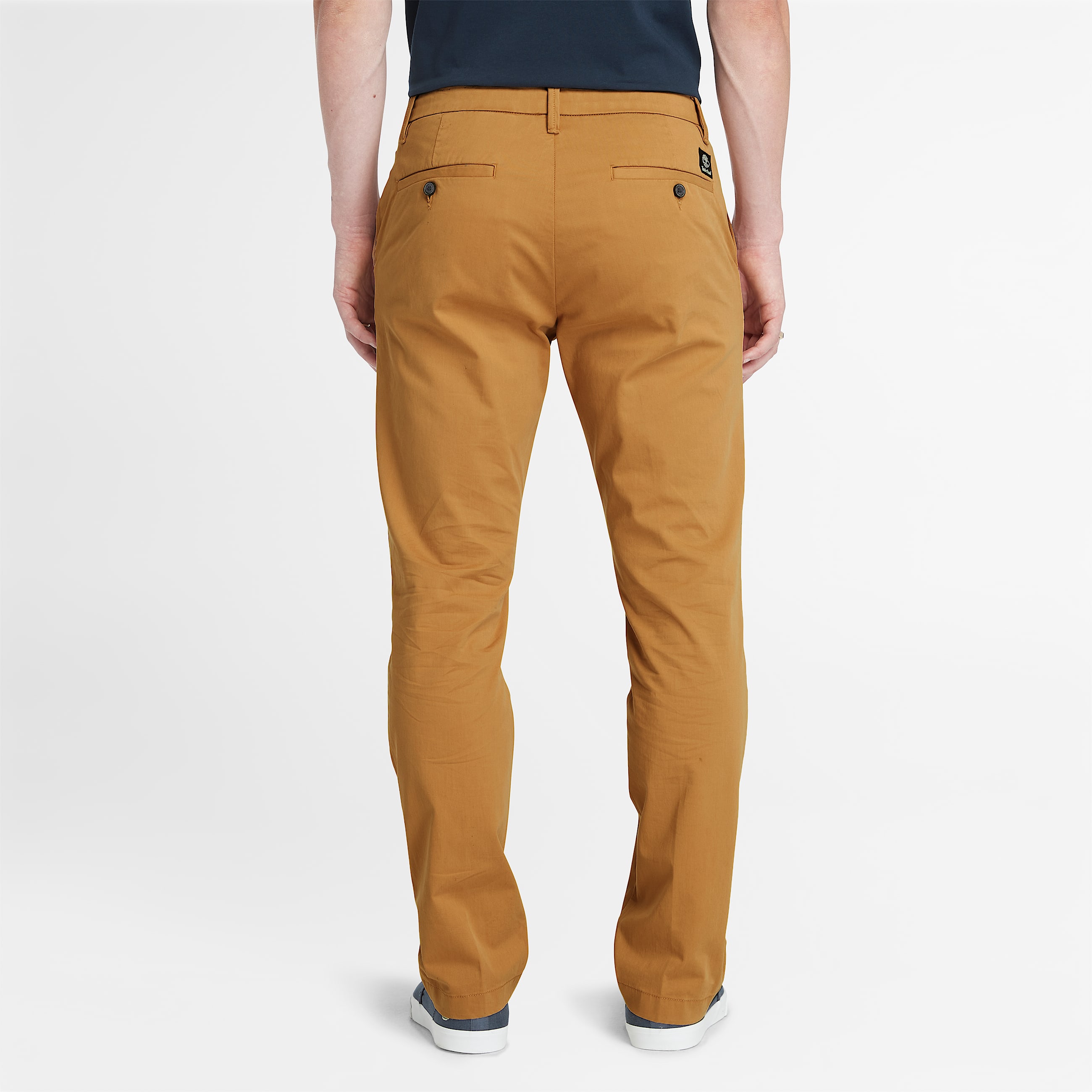 Pantalon chino droit en serg Claremont pour homme en Jaune Fonc TBL jaune ALT9