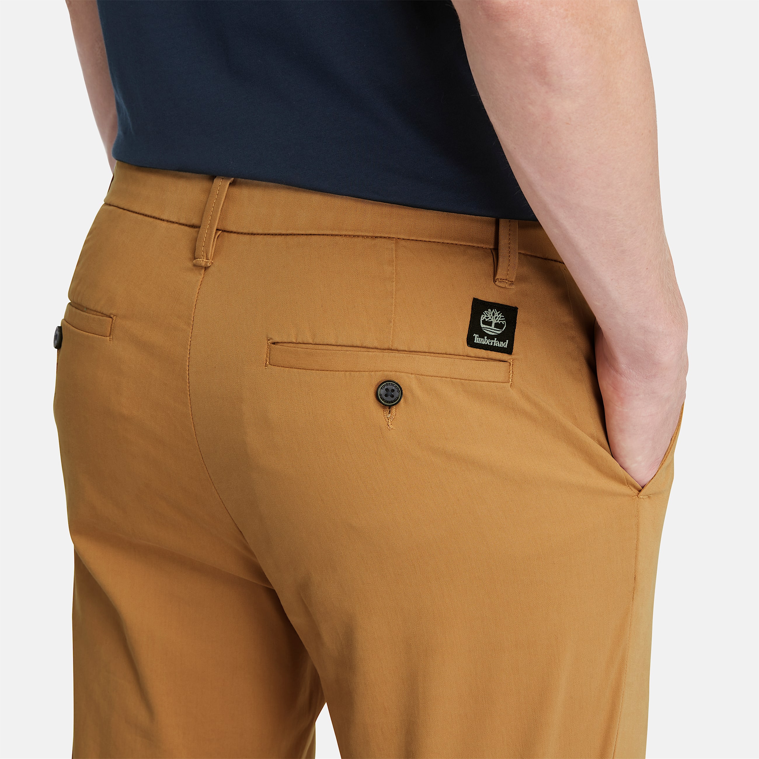 Pantalon chino droit en serg Claremont pour homme en Jaune Fonc TBL jaune ALT2