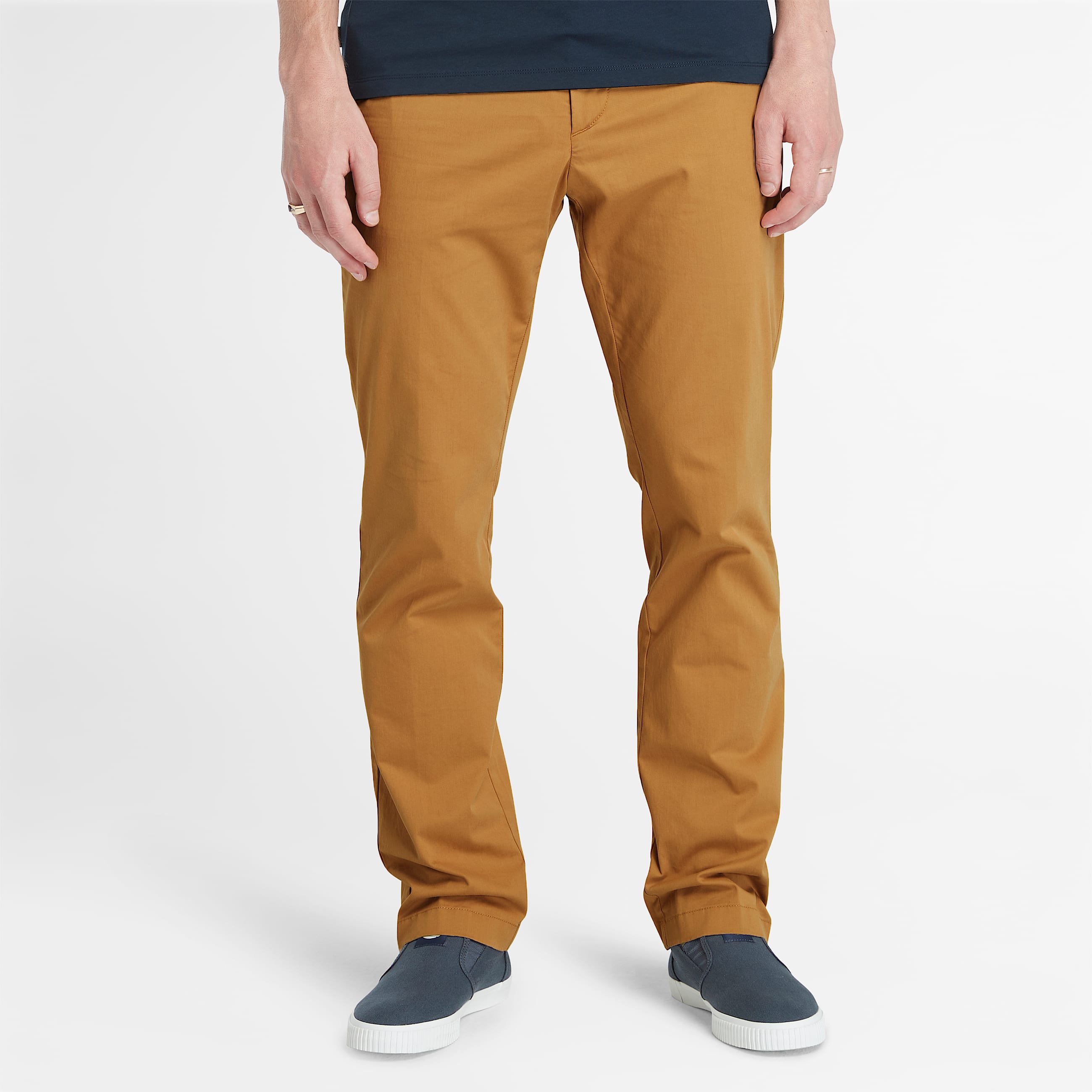 Claremont Twill Chino Straight Trouser for Men in Dark Yellow TBL Yellow HERO
